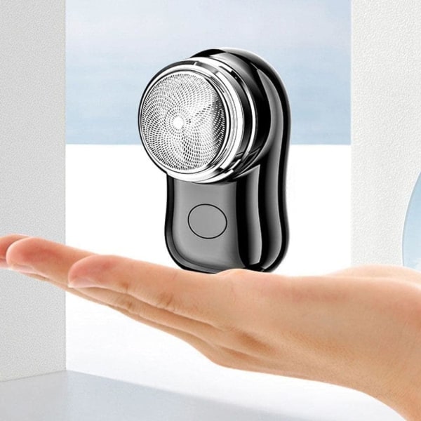 Elektroplettering Mini Elektrisk Skjeggtrimmer USB Oppladbar For Menn Våt Skjegg Ansikt Støy Gradient Blå