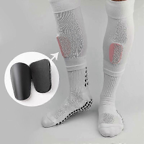 1 par mini professionelle fodboldskinnebensskinner, mini fodboldskinnebensskinne sæt, neutrale anti-slip fodboldskinnebensskinner, Hvid-Yvan
