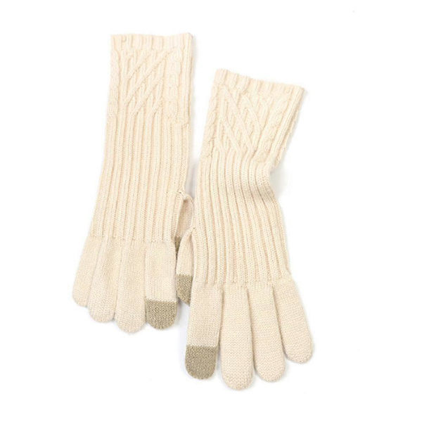 Vinter touchscreen handsker Unisex strikkede termohandsker Khaki