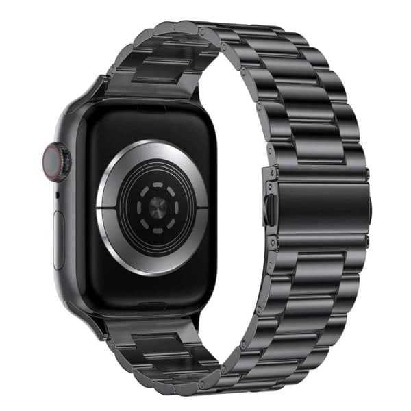 Apple Watch 38/40/41 Link -ranneke Metalli Musta Musta