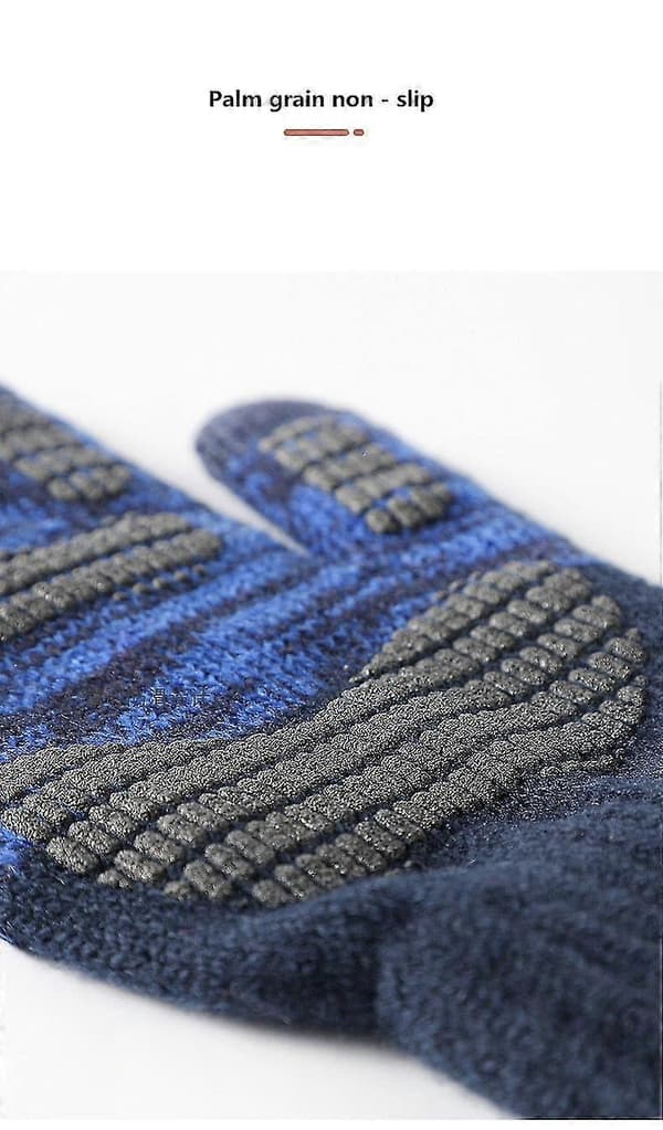 Strikkede Vinterhandsker til Kvinder og Mænd, Cashmere Strikkede Kvinder Efterår Vinter Varme Tykke Handsker Touch Screen Skihandsker Red