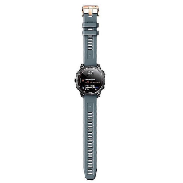 Garmin Fenix 5s 20 mm:n ruusukullan soljen silikoniranneke Navy blue