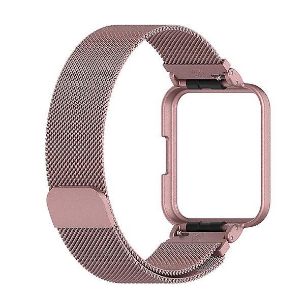 Xiaomi Redmi Watch 2 Lite -kellolle Milanese-magneettinen ranneke ja kellokotelo, vaaleanpunainen