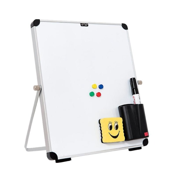 Liten Desktop Dry Erase Board Bärbar liten magnetisk dubbelsidig whiteboardtavla Att göra-lista Whit