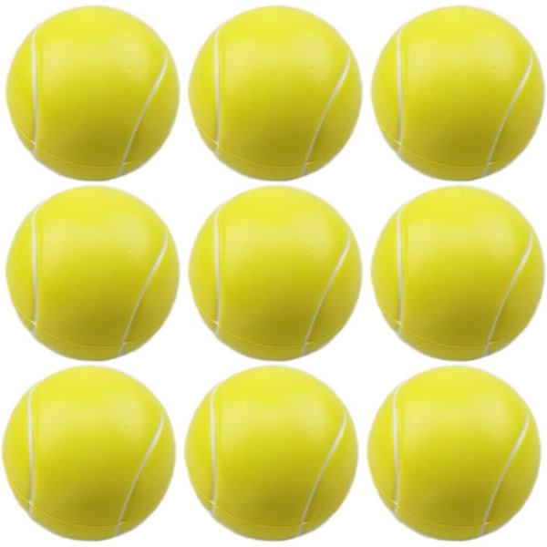 Bløde skumtennisbolde, 9 stk. skumbolde med høj hoppeevne, bløde bolde til indendørs og udendørs sportsgrene, svampetennisbolde til børn, drenge og piger samt voksne