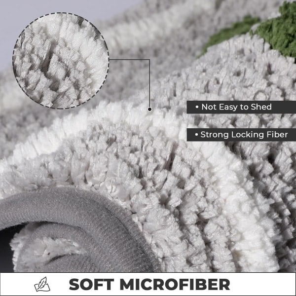 Sklisikker baderomsmatte, ekstra absorberende og myk mikrofiber baderomsmatte i dør, bad og soverom grey 31" X 20"