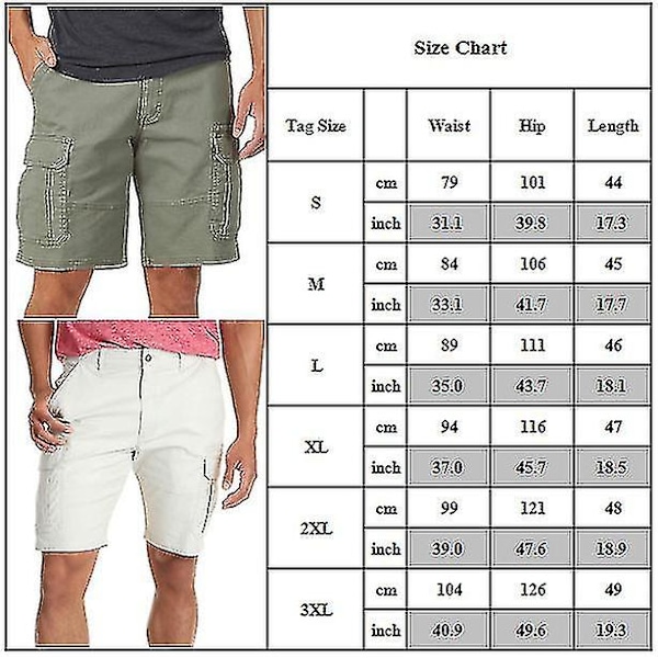Miesten shortsit kesä rento monitoimitaskut suora lahje lyhyet housut Brown 3XL