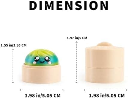 4-pak Dumpling Keyboard Fidget Legetøj Dumpling Fidget Clicker 3D-printede Legetøj Fidget Legetøj Voksne Dekompression Skrivebordslegetøj til at Lette Angst Night Glow