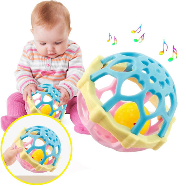 Barnleksaker Spädbarn Kan Kokas För Att Lugna Den Nyfödda Bebisen Tidig Utbildning Fitness Mjuk Gummi Handgrepp Boll Skallror 0-1 År Gamla Leksaker