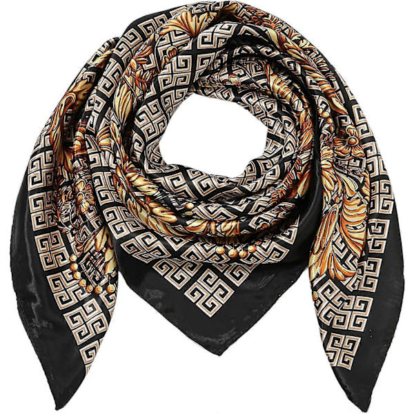 Huvudscarf i Silkesatin - Olaof Scarf för Kvinnor, Sova, Kvadratisk, Designer Bandana Olaof Scarf Style 9