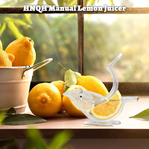 4 st manuell citronpress, manuell citronskivpress i akryl, P