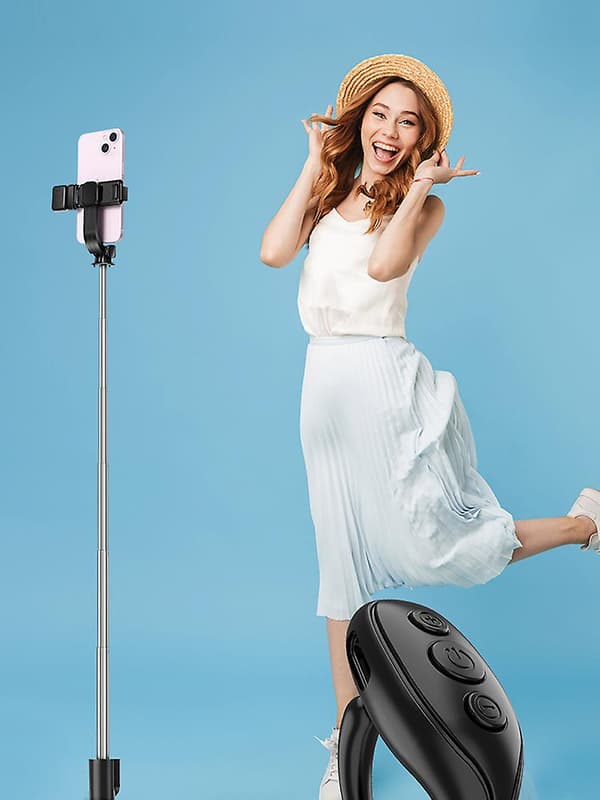 Bluetooth Fjernkontroll og Sidevenderkontroll for Iphone Android Ipad Telefon Kamera Fjernutløser Selfie Knapp