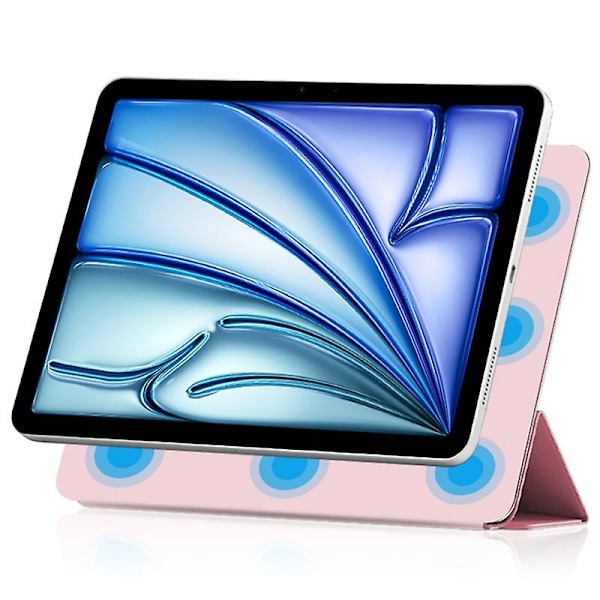 Stativfodral för iPad Air 13 (2024) (M2) - Stötsäkert Magnetiskt PU-Läder Flip-Fodral - Rosa Multicolor Pink