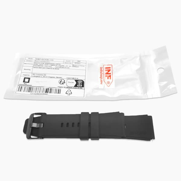 Universal kompatibel urrem - 22 mm sort sort Black