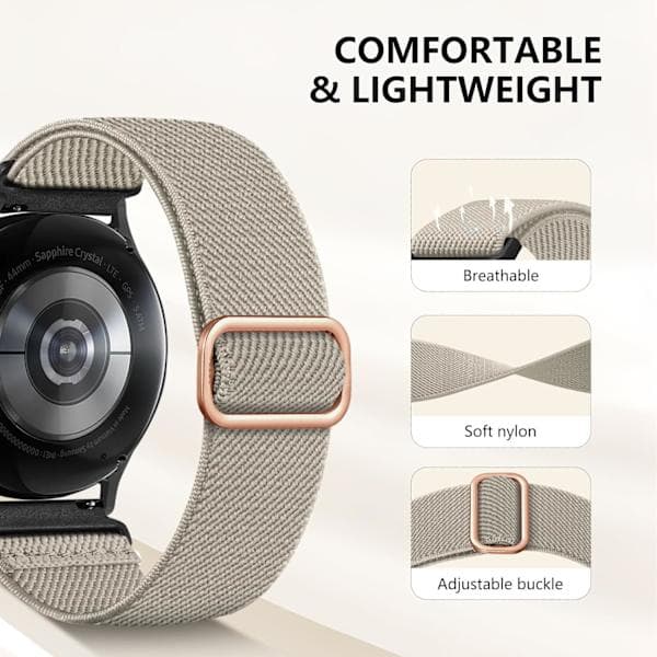 5-pakning elastiske bånd til Samsung Galaxy Watch 7/6/5/4 og mer-FX-