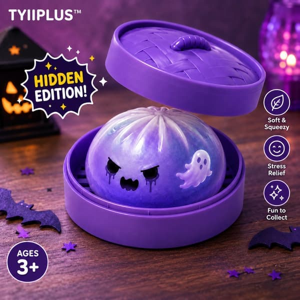 5-pack Halloween Mystery Dumpling Squishy Leksaker, Limited Ghost Edition Långsamt Stigande Kläm Stresslindrande Fidget Leksaksset