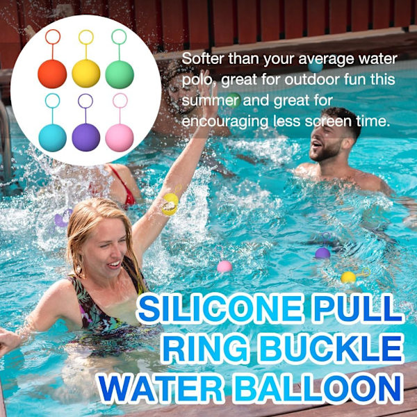 12 stk. gjenbrukbare vannballonger for barn og voksne, gjenfyllbare selvforseglende vannballonger med nettpose i silikon