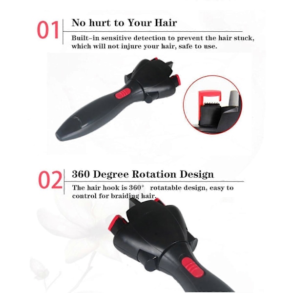 Elektroniskt Snabbvridande Hårflätaverktyg Automatisk Hårflätare Maskin Fläta Maker DIY Magic Hair