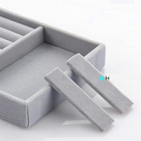 Set med 4 smyckesförvaringslådor, smyckesbricka, stapelbara