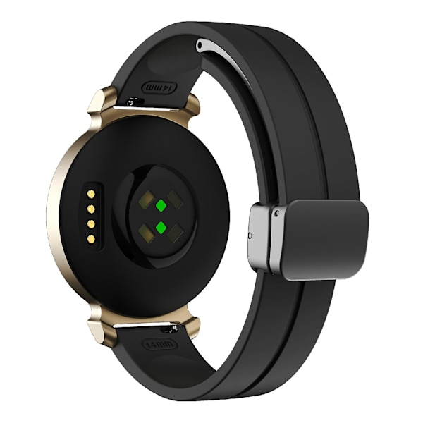 Silikonreim for Garmin Lily 2 med magnetisk spenne Black Black Buckle