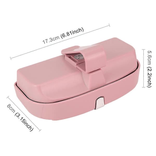 Auton monitoiminen aurinkolasikotelo korttipaikalla, litteä malli Pink