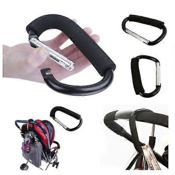 Bæreposeholder Bærehåndtak Verktøy Multipurpose Snap Hook Barnevogn Krok Sett Organizer 2-pakning