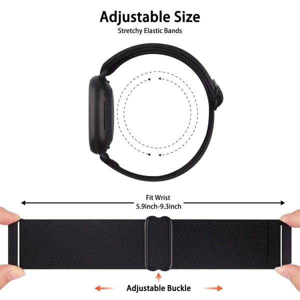 Elastisk Vævet Loop-Rem Til Fitbit Versa 3 2 Versa Lite Rem Justerbar Nylon Sport Urrem Til Fitbit Sense Rem Leopard For Fitbit sense