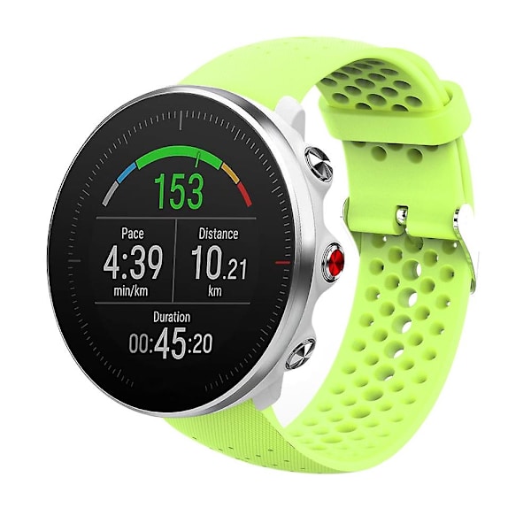 Polar Vantage M -kellolle sopiva silikoniranneke Green