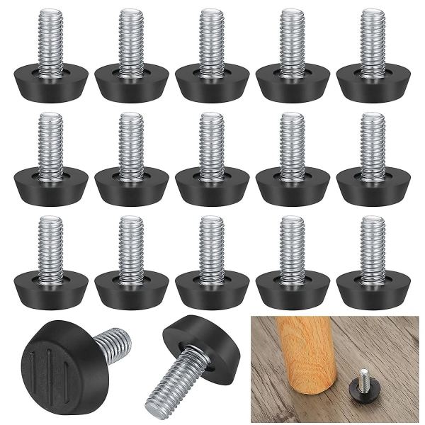 Huonekalujen tasoittavat jalat, säädettävät pöydänjalat, M8x23x27mm ruuvi huonekalujen tasoittaviin jalkoihin, lattiansuojaan, pyöreä jalusta, ruuvi tuolin jalkaan, 22 kpl