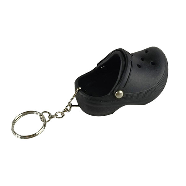 100% ny, mini Crocs sandal nyckelring charm nyckelring nyckelhållare nyckelring present Black