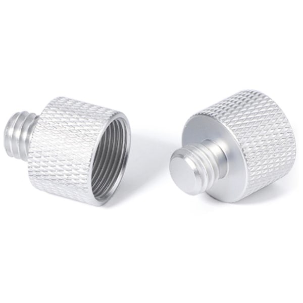 2x Mikrofonstativadapter 5/8 Hon till 3/8 Han Trådad Stativfäste Skruvadapter Combo Pack för Mikrofonfäste & Stativ Black Color