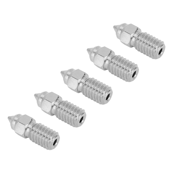 5 st 3D-skrivarmunstycke 1,75 mm M6 höghastighetsmunstycke för Creality Ender 5 S1 0,4 mm