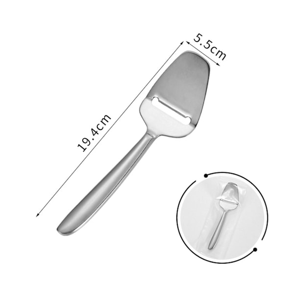 Osteskraper med hul design, rustfritt stål, ostejern, multifunksjonell smørskraper for hjemmet Black