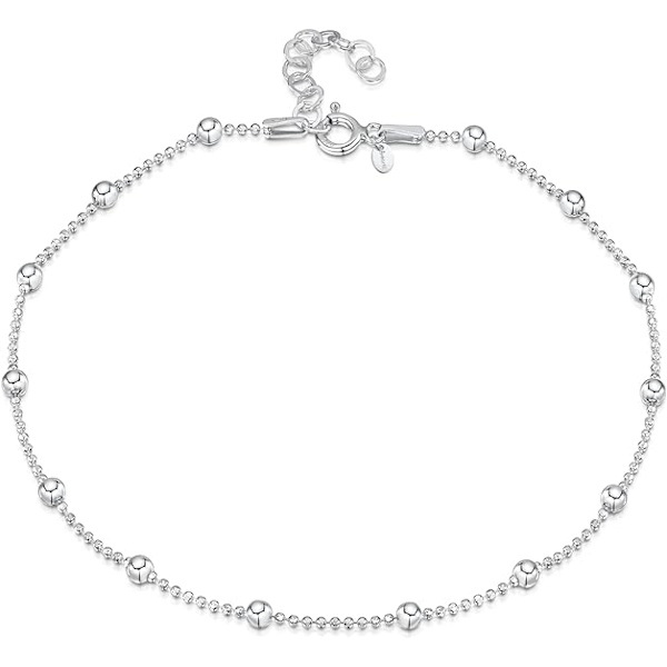 925 Sterling Silver Justerbar Ankelkedja - Klassiska Kedjor - 22 till 25 cm - Flexibel Passform