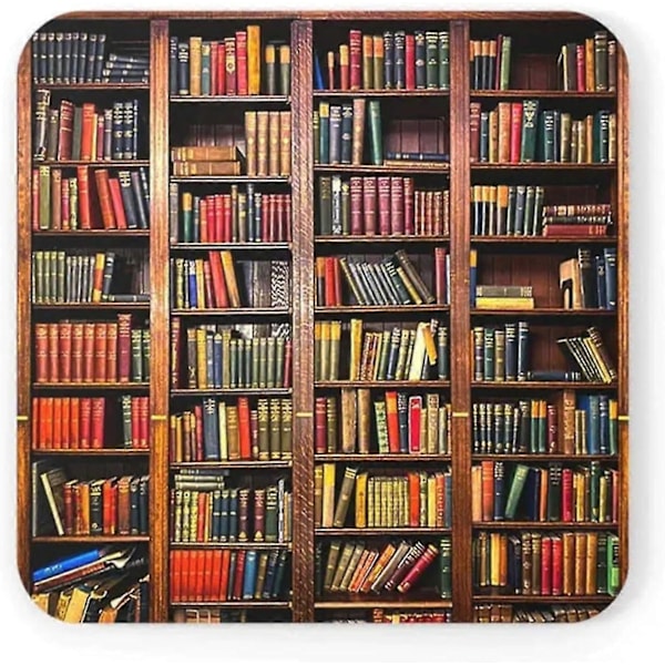 Bogkaffekrus, 3D Bogreol Krus, 3D Effekt Bog Krus, Kreativ Rumdesign Multifunktionelle Krus, Bogelskere Kaffeekrus, 11oz Bibliotek Bogreol Ce