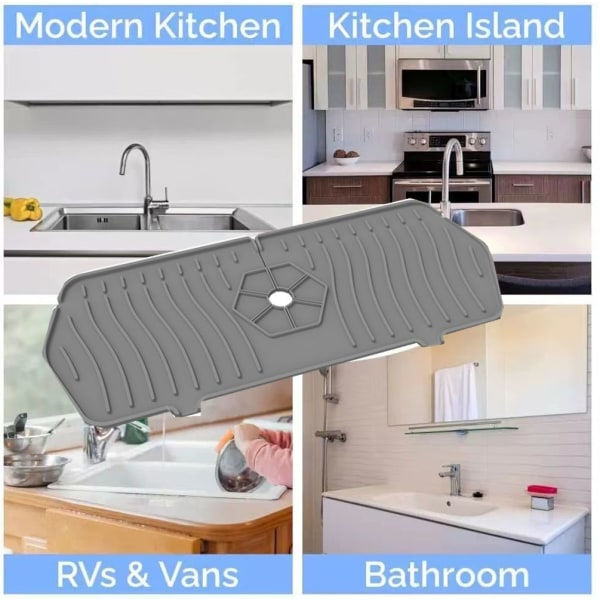 Kranmatta för diskbänk - stänkskydd, handfat för bathroom gray