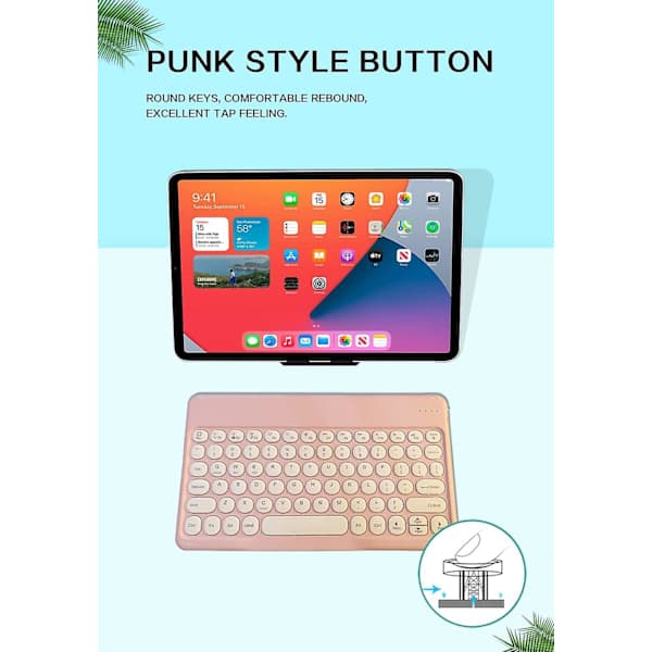 Ultra Slim Retro Bluetooth-tastatur