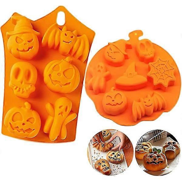 Silikoneform til græskar, Halloween, jul, spøgelse, græskar, muffin form, måne, slik, cookie form, isterning form