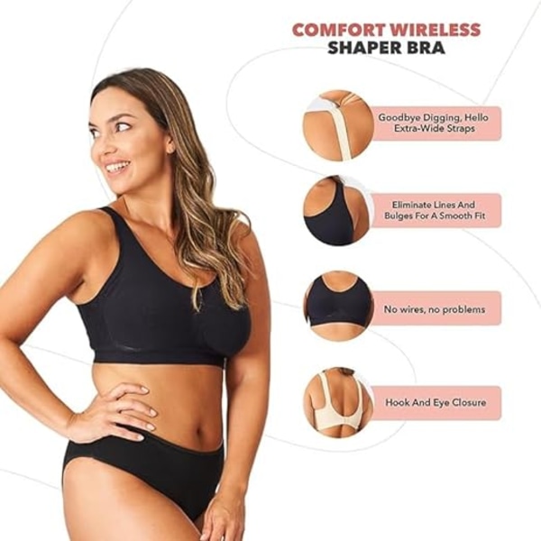 Sømløs sports-BH for kvinner, Comfort Wirefree Workout Yoga BH, Sleep BH for jenter, Ultra Tynn Full Cup Crop Tops Shapewear Strekkbare BHer color L