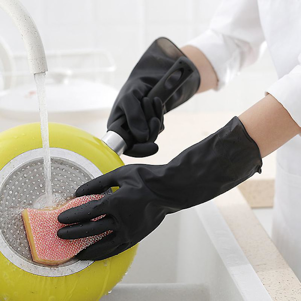 SZTXJ 3 Par Dishvaskhansker, Gjenbrukbare Latex Rengjøringshansker for Husarbeid, Kjøkken, Bad, Ekstra Store
