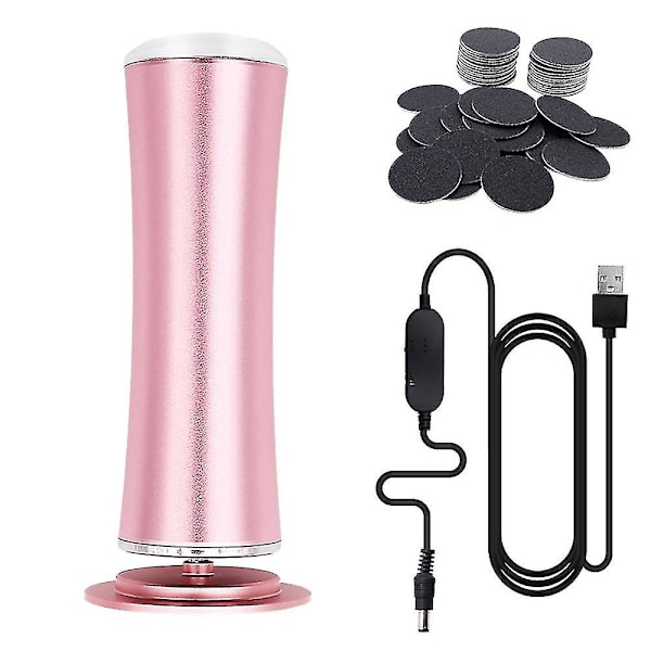 Elektrisk Fotfil för Fotsalva - Professionell Justerbar Hastighet - Callusraka - Torr Hård Hud - Förhårdnader pink