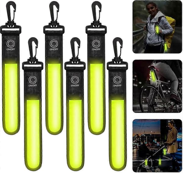 LED Blinkande Ljus Reflexväska Hängen, Säkerhetsljus, Reflexer för Barn (4 st)