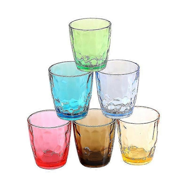 330/420/470 Ml Färgade Plastkoppar Återanvändbara Dricksglas För Picknickfest 6-pack 330ml