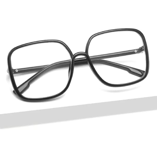 MUOTI ASUSTEET Sininen valo estävät lasit naisille Anti-heijastus UV-suodatin Tietokone Pelaaminen Lasit Retro neliö Silmälasit Black