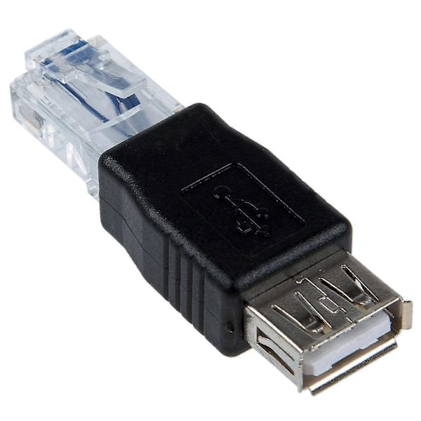 Kvinde USB A til Han Ethernet RJ45 Stik Adapter Ny