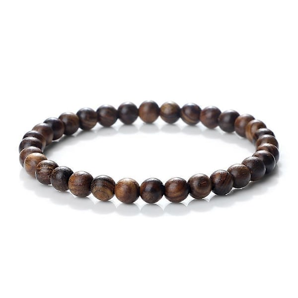 High Cliff Cypress Träpärlor Armband Dam Herr Meditation Handgjort Armband Black Pear Wood 6mm