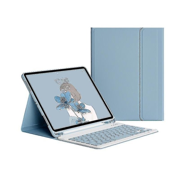 Etui med tastatur til Ipad 9. 8. 7. 10,2 tommer 2021 2020 2019 Blå Blue