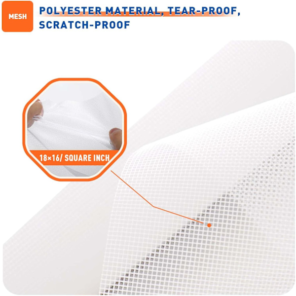 Flue-myggenet stopper frugtfluer, holdbart insektnet til vinduer og døre, DIY-net med høj densitet White 2*2m