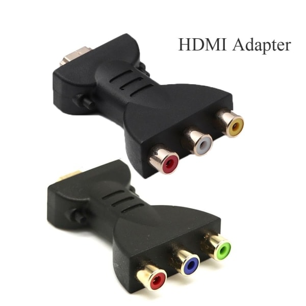 HDMI til 3 RGB/RCA Audio Adapter Komponent Konverter HDMI til 3RCA