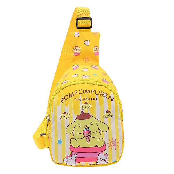 Sanrio Anime Skuldertaske Cinnamoroll Kuromi Kt My Melody Pc Design Fancy Pack Kawaii Brysttaske Yellow